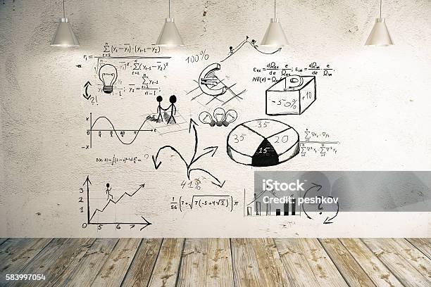 Business Scheme In Room Stock Photo - Download Image Now - Market Research, Apartment, Architecture