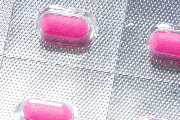 istock Pink antihistamine tablets in blister pack 583999124