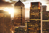 canary wharf skyline