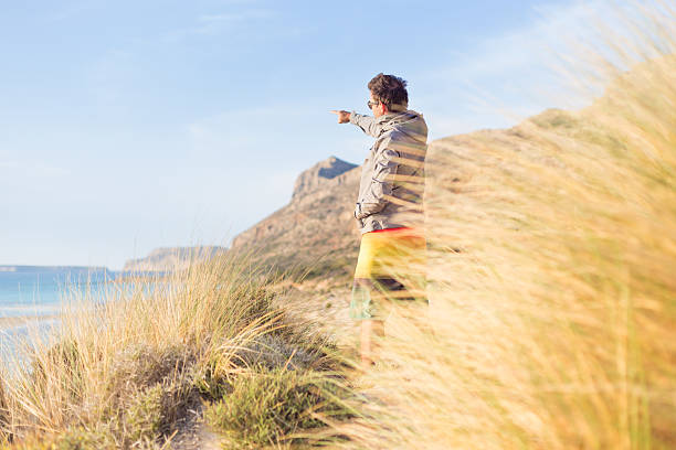 istock Free active man enjoying beauty of nature. 584003964
