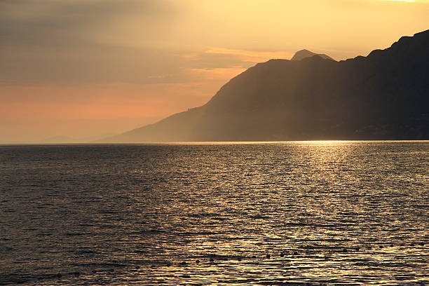 istock Beautiful sunset in Brela , Croatia 584202006