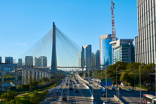 Sao Paulo Brazil Octavio Frias de Oliveira Bridge - Estaiada Bridge