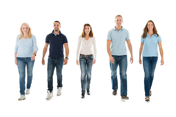 istock People In Casuals Walking Against White Background 584203790