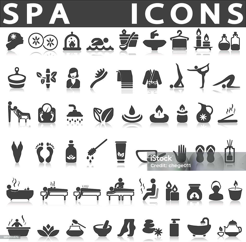 Spa-Symbole  - Lizenzfrei Sauna Vektorgrafik