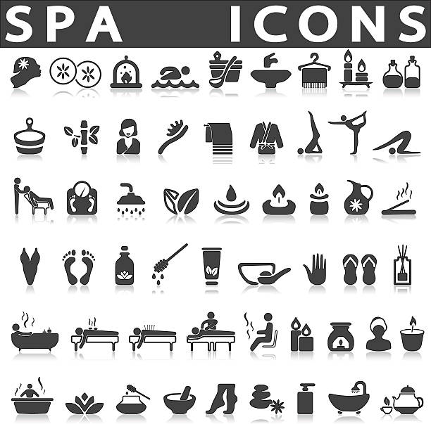 spa-symbole  - wellness kerzen stock-grafiken, -clipart, -cartoons und -symbole