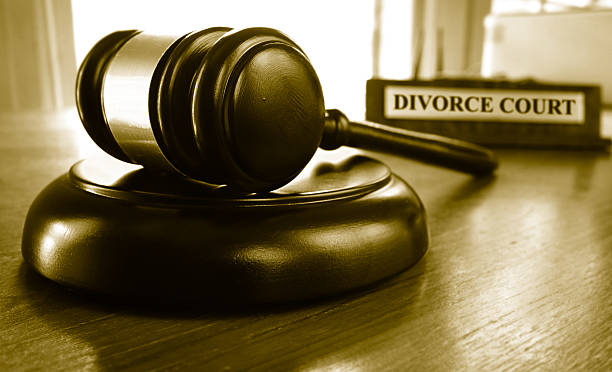 istock Divorce Court gavel on a desk 584206004