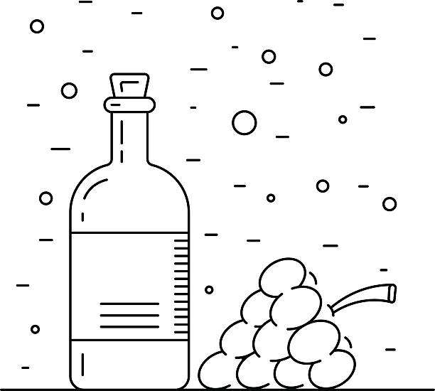 weinessigsauce - vinegar bottle balsamic vinegar cruet stock-grafiken, -clipart, -cartoons und -symbole