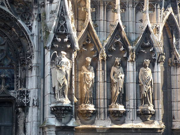 Statue Church Notre Dame De Louviers Normandy