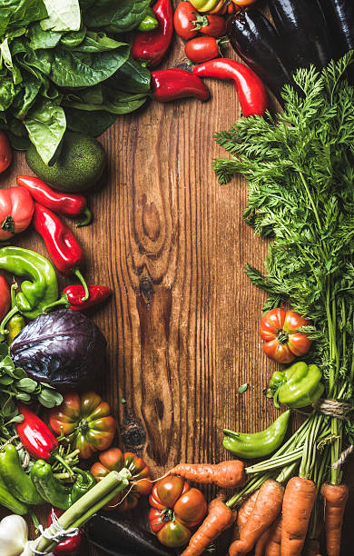 istock Fresh raw vegetable ingredients for healthy cooking or salad making 584209382