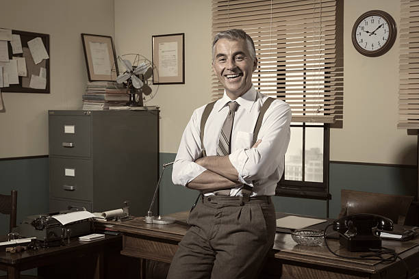 istock Confident businessman in his office 584212472