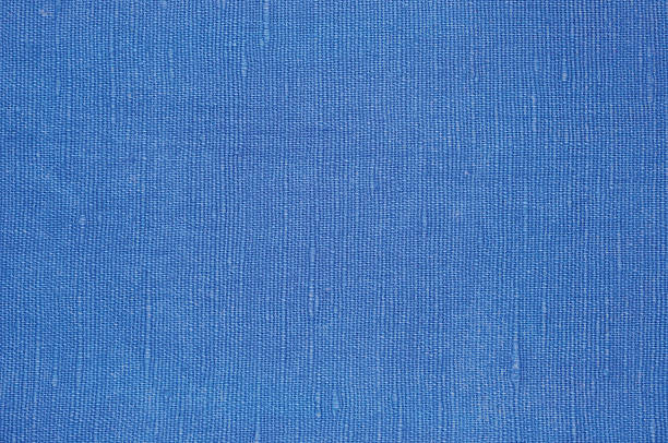 istock Natural Bright Blue Flax Fiber Linen Texture, Horizontal Macro Closeup 584212992