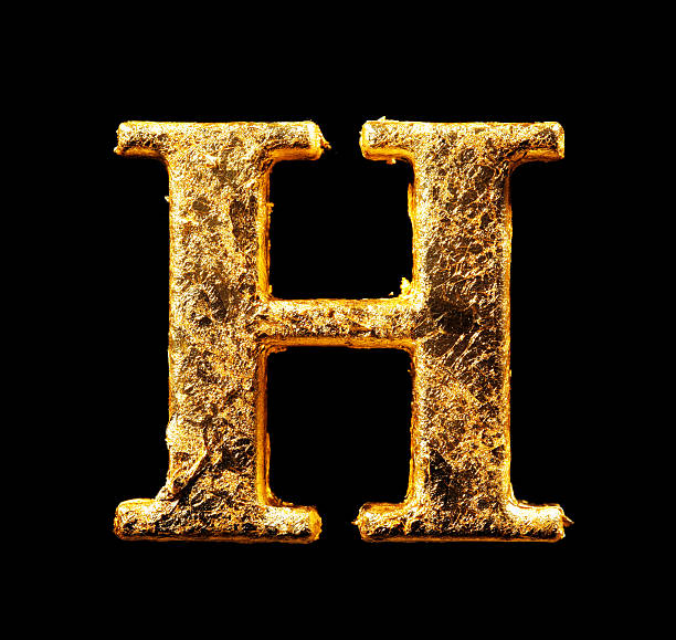 istock Alphabet and numbers in gold leaf 584217274