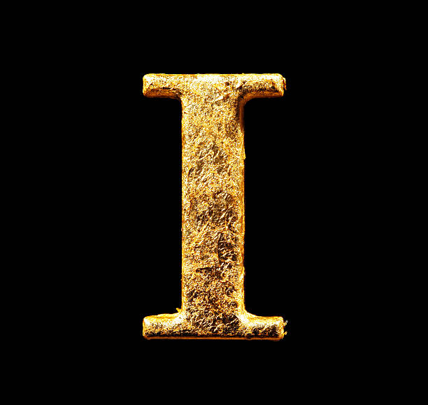 istock Alphabet and numbers in gold leaf 584217278