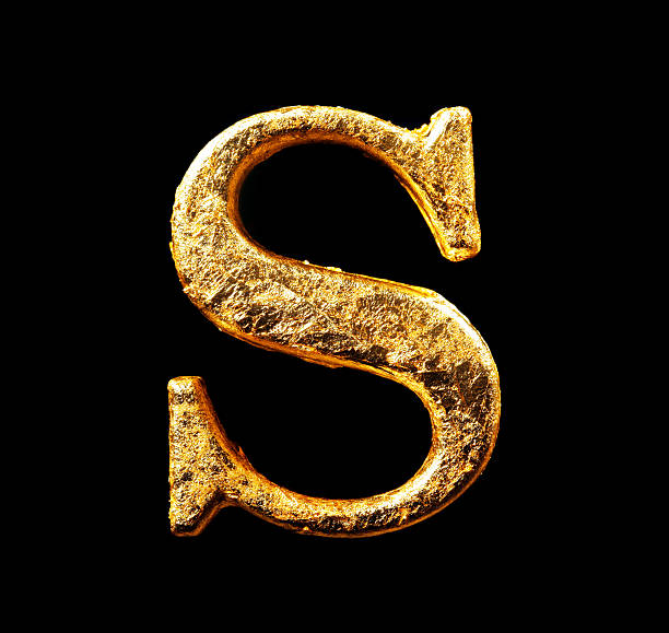 istock Alphabet and numbers in gold leaf 584217328