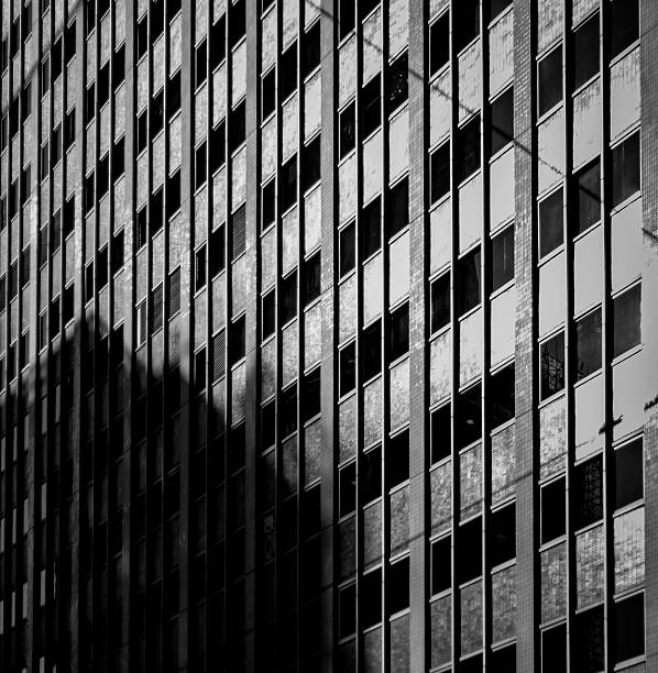 istock windows of business building with B&W color 584217762