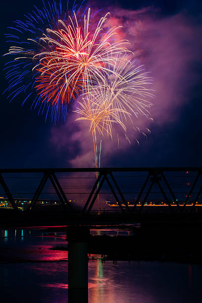 istock Fireworks at Ebina, and Odakyu line 584221286