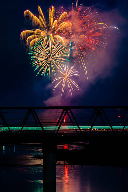 istock Fireworks at Ebina, and Odakyu line 584221320