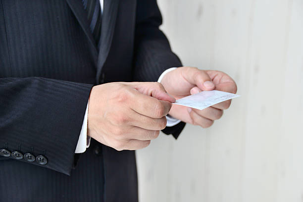 istock Business situation, exchanging business card 584225156