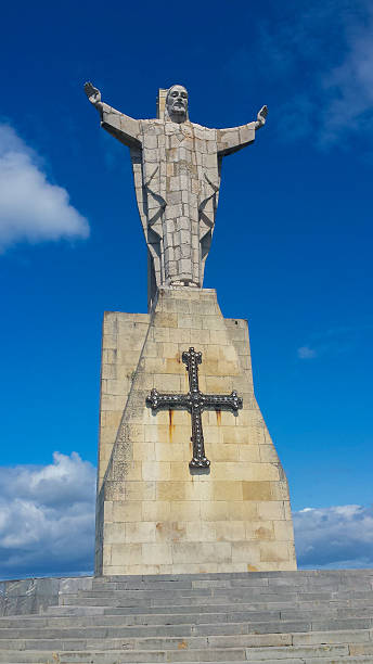 istock Religious statue carved in stone 584229512