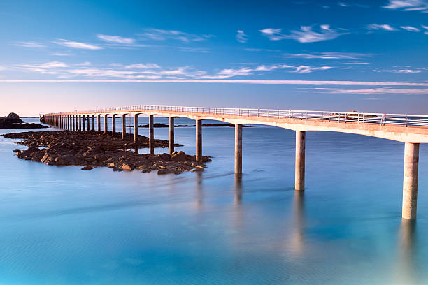 This walkway is used by the Ile De Batz island ferry passengers for access to the ferry  at low tide when the harbour is empty