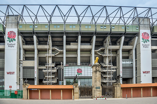 Twickenham,London, England - July 20, 2016: Twickenham Stadium  is primarily a venue for rugby union and hosts England's home test matches, the Middlesex Sevens the Aviva Premiership final  the LV Cup,European Champions Final matches and is the headquarters of the English Rugby Football Union