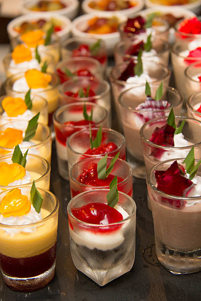 istock delicious Mini in glass dessert station 584232616