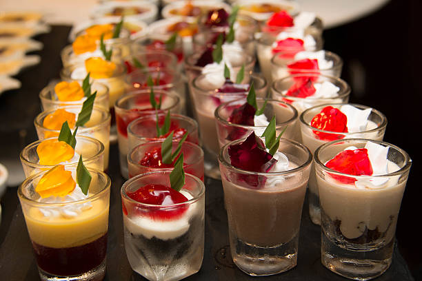 istock delicious Mini in glass dessert station 584233028