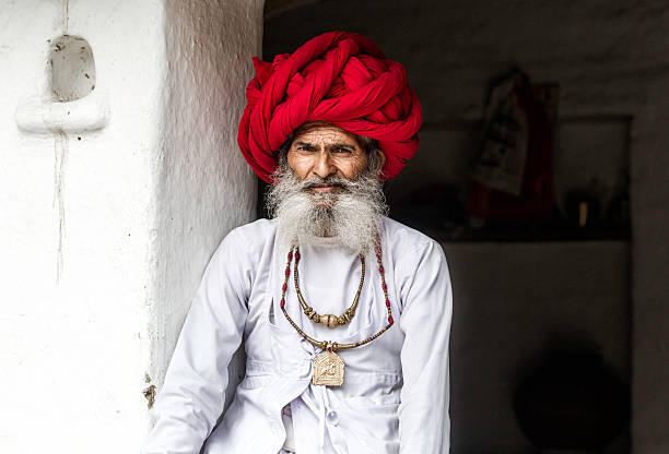 Senior men from the village of Rajathan rabari community, Rajasthan, India.