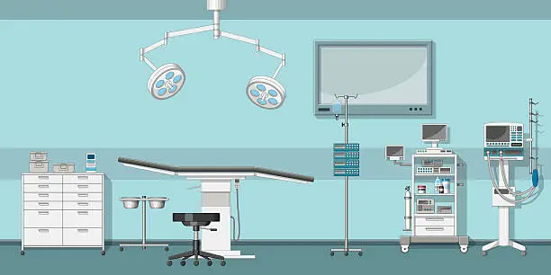 Vector illustration of Illustration of a operating room