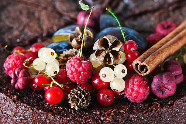 Chocolate cake with berries