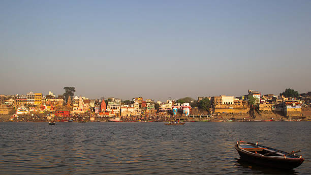 istock Ghats on river Ganges, Varanasi, India. 584241040