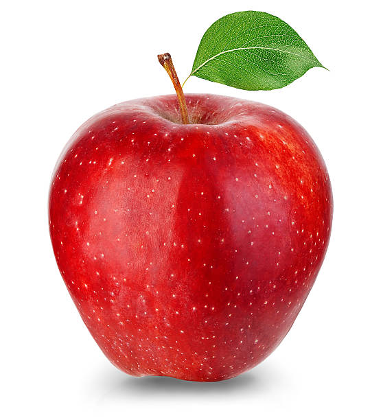 istock Ripe red apple isolated on a white background. 584242812