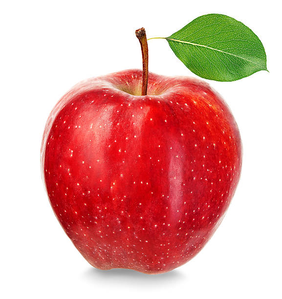 istock Ripe red apple isolated on a white background. 584242864