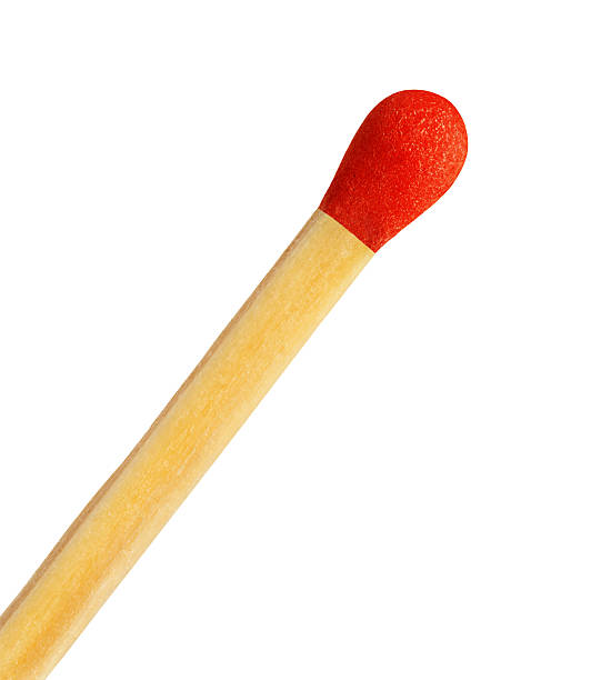 istock Safety match close-up isolated on white background. 584243004