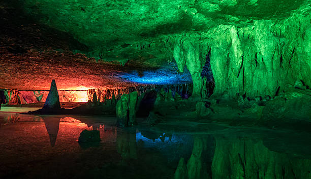 istock Artificial lights inside Sudwala Caves, Mpumalanga 584246102
