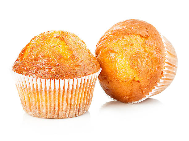 istock Delicious muffins close-up isolated on white background. 584246550