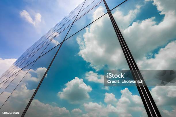 Mirror Reflection Stock Photo - Download Image Now - Cloud - Sky, Building - Activity, Cloudscape