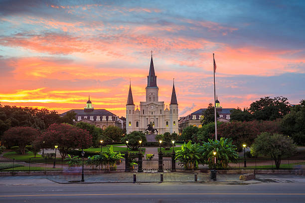 istock Saint Louis Cathedral and Jackson Square in New Orleans 584249694