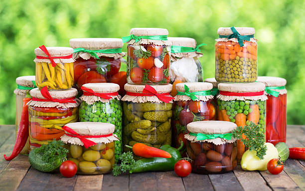 istock Preserved vegetables in the jars 584464674