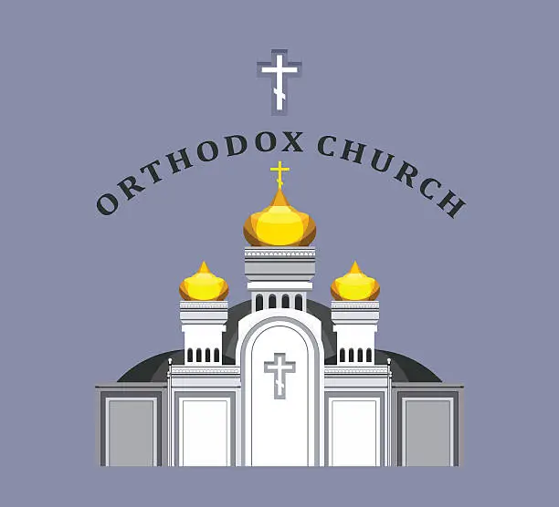 Vector illustration of vector Orthodox church