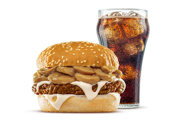 istock Mushroom Swiss Cheeseburger with Cola 584467888