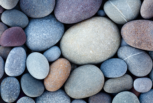 Sea pebble stones background