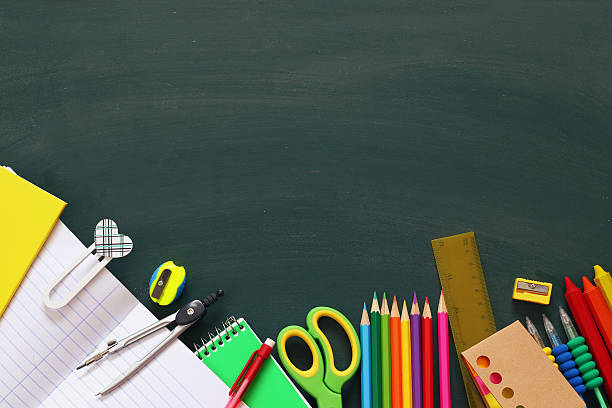 istock Back to school concept. School supplies 584471488