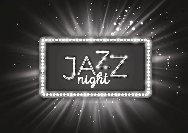 jazz, blues-musik plakat, flyer vorlage. - jazz backgrounds backdrop image stock-grafiken, -clipart, -cartoons und -symbole