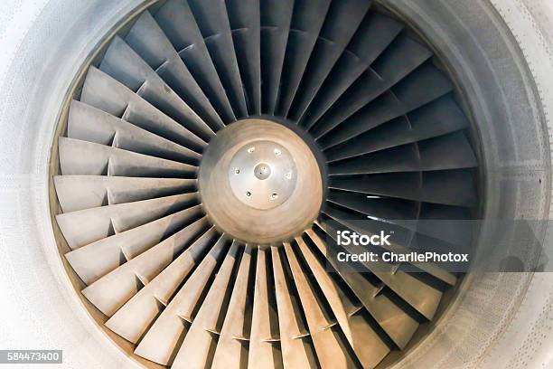 Front View Of Jet Engine Intake Stock Photo - Download Image Now ...