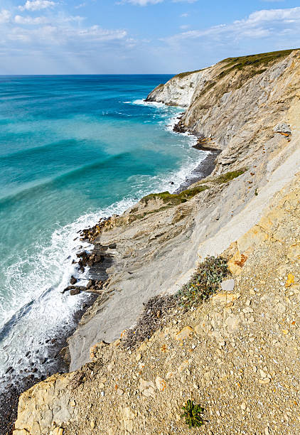 istock Summer ocean coastline view in Barrika town (Spain). 584475236