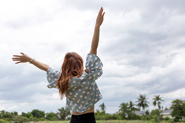 istock Happy girl smiling in nature 584475970