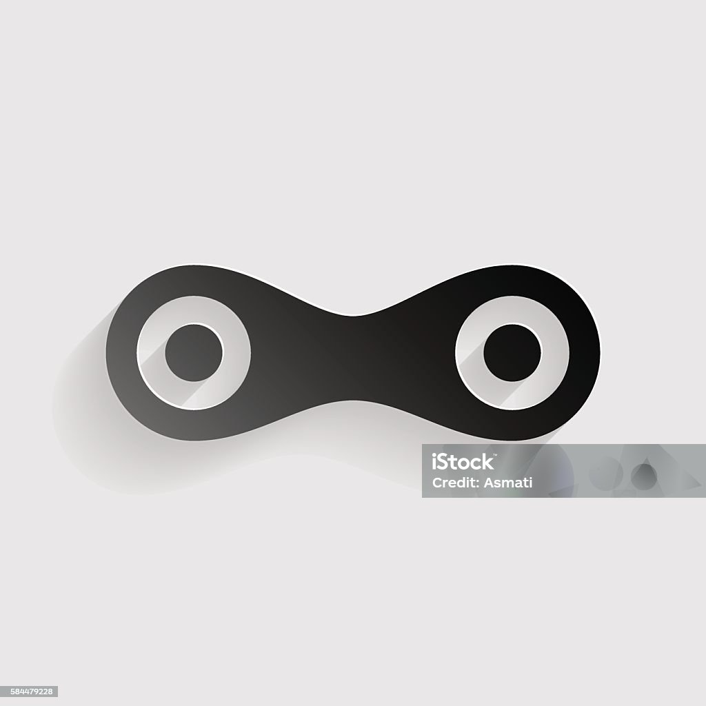 Link Sign Pointing Link Sign Illustration Black Paper With Shadow On Gray Background Stock ...