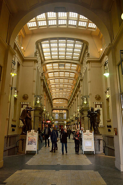 interior view of madlerpassage arcade in leipzig - faust imagens e fotografias de stock