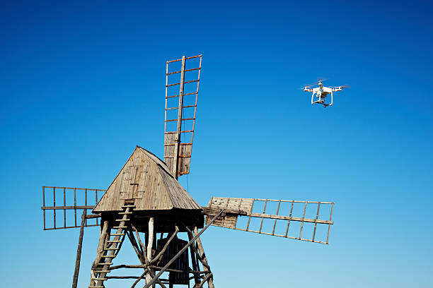 Drone filming stock photo